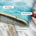 Xianshime Coastal Beach Bathroom Rug 20 x 32 Ocean Bathroom Decor Quick Dry Non Slip Bath Mat Washable Soft Absorbent Low Pile Bath Rug for Bathtub Sink Shower Laundry Room