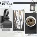 Darkaway Outdoor Light Fixtures Wall Mount, Outside Wall Lights Exterior Lighting Fixture with Water Ripple Glass Outdoor Wall Sconce for House Porch Hallway Garage Front Door