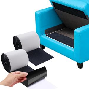 4.4 in x 16.4 Feet Double Sided Couch Cushion Tape with Adhesive, Hook and Loop Tape for Fabric, Wall Adhesive Strips Heavy Duty, Keep Couch Cushions from Sliding, Keep Your Carpet Rugs in Place