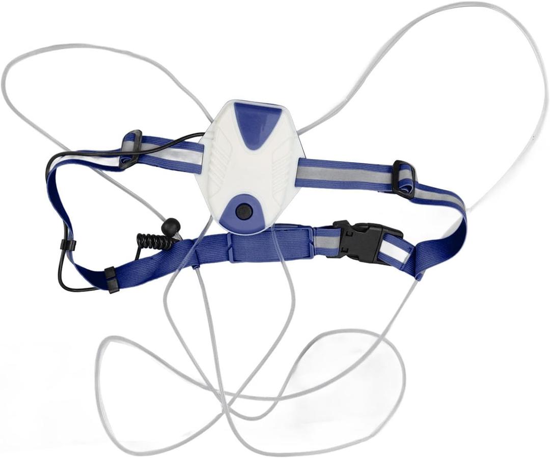 Alomejor Ultra Portable LED Reflective Running Vest with Headlight and 360 degree LEDs for Night Running Cycling (Dark Blue)