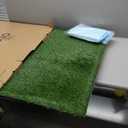 Grass Pad for Dogs Potty: 35.5 x 23.6 Indoor Dog Grass Pad with Tray 2 Pcs Replacement Artificial Grass Mats-5 Pics Disposable Puppy Pads for Puppy Training Apartment,Balcony & Apartment Use