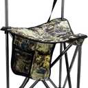FLISSA Folding Camping Chair with Backrest, Portable Lightweight Triangle Chair with Shoulder Strap, 600D Oxford Fabric, Cup Holder & Storage Pocket, Outdoor Chair for Camping Fishing Hiking