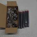 5 Arms Black Metal Candle Holder 5 Pcs Plastic LED Taper Candles Halloween Gothic Candelabra Battery Operated Flickering Candlesticks for Halloween Gothic Rituals Decor