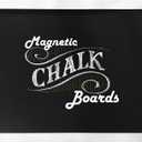 Loddie Doddie Magnetic Chalkboard - 18 x 22 in, White Frame, Wall Mount - Stain-Resistant Easy-Erase Magnetic Board - Photo & Note Display Magnet Board - Creative Fun Chalkboard for Kids