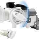 Upgraded DC97-20621A DC97-20621C (OEM) Washer Drain Pump Assembly for Samsung, for WF46DBH500AWA5 WF45R6300AW/US WF45R6100AP/US WF50BG8300AVUS WF45B6300AC/US WF45B6300AP/US for Samsung Washer Parts