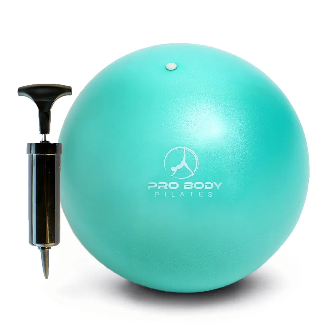 ProBody Pilates Small Exercise Ball with Pump - 9 Inch Workout Ball for Stability, Barre, Yoga, Core & Physical Therapy