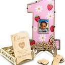 Berry First Birthday -1st Birthday Decorations - Guest Book Alternatives - Number One Shaped Photo Frame Decor - Strawberry Birthday - Sweet One Centerpiece Keepsake (Berry First Birthday)