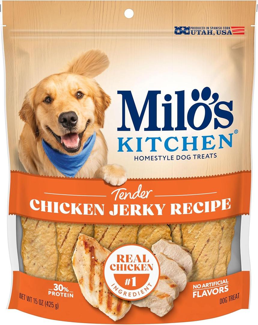 Milo's Kitchen Chicken Jerky Strips Dog Treats, 15 Ounce, Best By: SEP 06 2026