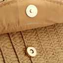 Gets Straw Clutch Purse for Women, Woven Beach Bag Summer Corssbody Purse Small Rattan Shoulder Bag for Travel (Raffia Fringed Khaki)