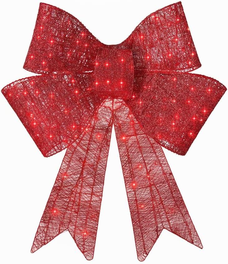 KYWYOYOU Christmas Decorations, Christmas Bow Decoration, Large Christmas Bows Outdoor, Christmas Bows Comes with Adhesive Backing