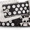 Bling Western Belts For Woman,Sparkly Rhinestone Bb Belt for Men Women Cowboys and Cowgirls
