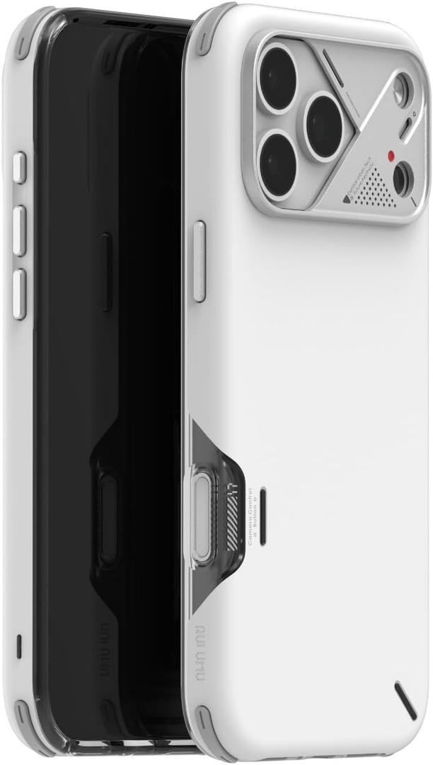 Aulumu A17 Shockproof iPhone 17 Pro Max Case | with Camera Control | CoolHyper | Aluminum Alloy Camera Frame | MultiLayer Composite Protection  White