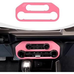 RAZPOY for Bronco Air Conditioning Switch Panel Cover, Center Console A/C Button Trim Compatible with 2021-2025 Ford Bronco Interior Accessories, Pink