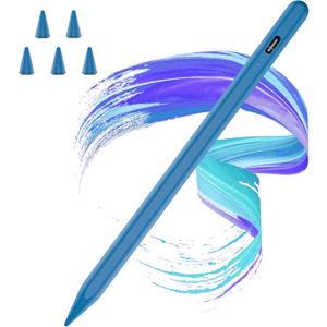 Stylus Pen for iPad 2018-2025 with Palm Rejection,Faster Charge,Tilt Sensitivity iPad Pencil Compatible with A16/10th/9th/8th/7th/6th,Pro 11/13in (M4),Air M3/M2/5th/4th,Pro 11/12.9in,Mini 6/5 (Blue)