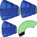 Sadnyy 3 Pcs Dog Cone, Cone for Dogs to Stop Licking, Pet E-Collar Alternative After Surgery, Adjustable Pet Recovery Collar for Wound Healing, Blue, M/L/XL