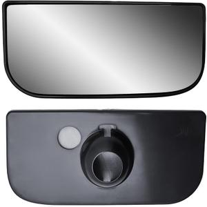 Replacement Passenger Right Side Door Towing Mirror Small Glass Heated with Back Plate for Chevy Silverado Sierra from 2003 to 2013