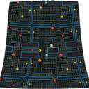 Retro Video Game Pattern Fleece Throw Blanket for Couch Chair Bed Women Men - Lightweight Plush Fuzzy Cozy Soft Blankets and Throws for Sofa Travel Camping, 50x40 inches