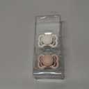 BIBS Supreme Baby Pacifier 2-Pack | Made in Denmark | BPA Free Dummy Soother, Symmetrical Nipple. Natural Rubber Latex, Size 1 (0-6 Months), Ivory / Blush