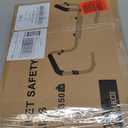 Toilet Safety Rail, Safety Frame for Toilet Seat, Toilet Grab Bar with Adjustable Width for Seniors Supports 350lbs (Black and White)