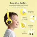 Wireless Kids Headphones with 7-Color LED Lights, 85dB Safe Volume & 40H Playtime Ultra-Soft Over-Ear for School Travel