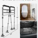 Toilet Safety Rails for Seniors, Adjustable & Foldable Toilet Frame for Elderly and Disabled, Handicap Toilet Handles Fits Any Toilet (350 lb)