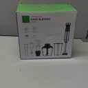 6-in-1 Immersion Blender, 1000W Hand Blender with 20 Speeds, Scratch-Resistant Stick Mixer with Whisk, Chopper, Beaker, Egg Beaters & Dough Hooks  Heavy Duty Hand Mixer, Black