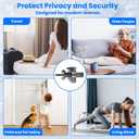 2 x Black Portable Door Lock Home Security Door Locker Travel Lockdown Locks for Additional Safety and Privacy Perfect for Traveling Hotel Home Apartment College (1 Pack)