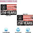 250 Anniversary USA Flag 3x5 - Double Sided 3-Ply 250 year american anniversary flag Heavy Duty - UV Protection & Fade Resistant & 3 Brass Grommets - 250 Years Of Freedom