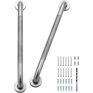 Grab Bars for Shower 2 Pack 18-Inch, Stainless Steel Anti-Slip Safety Shower Handle for Elderly Bathroom Wall Support Handicap Handicap Grab Bars for Seniors, Brushed Nickel