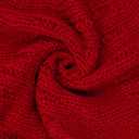 Knitted Christmas Tree Skirt, 24 Inch Red Tree Skirts for 3ft to 4ft Tree | Cable Knit Design, Farmhouse Xmas Holiday Decoration, Home Party Dcor Red 2512