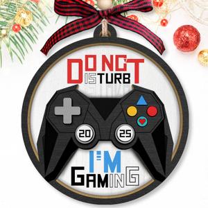 2 x TUMSHANIP Video Game Ornaments - Gaming Ornaments for Christmas Tree - Gamer Video Game Christmas Ornament for Teen Boys, Men - Gamer Gifts for Men - Wood Gaming Ornament 2025