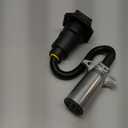 7 Pin Round to 7 Pin RV Trailer Adapter,7 Pin Trailer Plug Adapter with Mounting Bracket,7 Pole Round to 7 RV Blade Adapter Connector, Trailer Connector