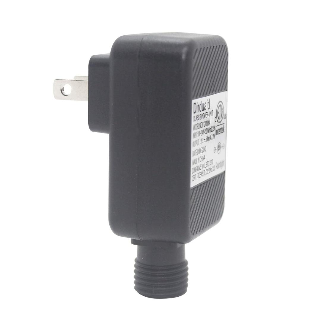 LED Transformer 12V 0.6A Inflatable Power Adapter Class 2 Power Unit, IP44 Low Voltage Transformer US Plug for String Light, Inflatable Decoration (12V7.2W)