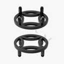 Zhongma 2 Pack 8.7" Sturdy Potted Plant Stand Flower Pot Holder Heavy Duty Construction, Low Plant Stand for Home Indoor and Outdoor, Sturdy plant riser and saucer without Installation Required