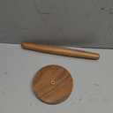 NIRMAN Acacia Wood Paper Towel Holder Decorative Countertop Standing Rolls Holder for Kitchen, Toilet, Pantry and Bathroom (5" x 5" x 12")