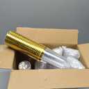 200 Pack Gold Plastic Cups, 12 Oz Clear Disposable Cups with Gold Rim, Heavy Duty Cups for Party, Wedding and Daily Use