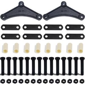 iBroPrat Trailer Shackle Kit,Single Trailer Axle Shackle Kit for Double Eye Spring 3,500 lbs-5,200 lbs 2 Packs (2Pcs EQ-E1 Equalizer,14Pcs Nuts and Bolts)