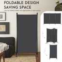 FDW 3-Panel Room Divider Privacy Screen, 6FT Portable Folding Partition with Metal Frame (102" W x 70" H) for Office/Home Use, Grey