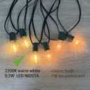 C9 LED Outdoor Christmas Lights,C9 String Lights with Quick Clips,for Xmas House Roof Gutter,Plug in & Connectable,50FT 50 Light,Warm White