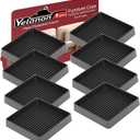 Yelanon Non Slip Furniture Pads for Hardwood Floors -8 Pcs 3” Furniture Coasters Cups, Anti Skid Furniture Grippers Rubber Feet, Floor Protectors for Furniture Bed Couch Stoppers Black