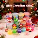Christmas Slime 8 Pack, for Kids, Cocofluff Themed Slime Kit for Sensory Play, Stocking Stuffers for Girls & Boys, Party Favors, Unique Textures (Crystal & Butter & Cloud Slime 100ml)