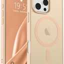 SUPFINE Magnetic for iPhone 16 Pro Case (Compatible with MagSafe) (Military Grade Drop Protection) Slim Translucent Matte Shockproof with Anti-Fingerprint Phone Case, Sand Pink
