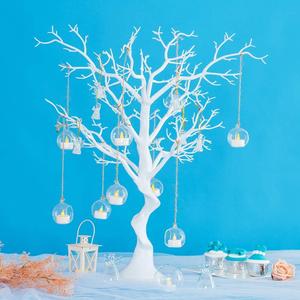 Sziqiqi White Artificial Tree Centerpiece for Weddings, Parties, Christmas - 1 Trunk + 10 Branches, Easy Assembly (2ft 6in)