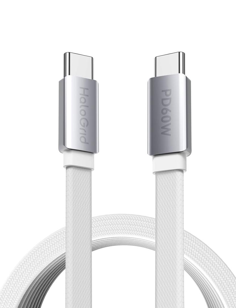 USB C to USB C Cable, Ultra-Thin Type C 60W Fast Charging Cord, 4 FT Braided USBC Data Cable for iPhone 17/17 Pro Max/Air/16 Series/15/15 Plus/15 Pro Max, MacBook, iPad, Samsung S25/S24/23