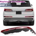 FEXON Left Driver Side Rear Bumper Reflector Tail Light Fog Lamp Compatible with 2016-2022 Audi Q7 Replace 4M0945095