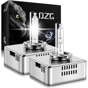 DZG D5S HID Headlight Bulbs for 2016 2017 2018 Chevy Silverado 1500 WT LS LT 2015-2018 GMC Sierra 1500 2500 3500 HD, 6000K Bright White 35W Metal Base Xenon Replacement High Low Beam Bulb, Pack of 2