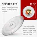 IMPRESA Replacement Microwave Glass Plate - Clear 12.5 Inch Microwave Plate Replacement - Compatible with General Electric & Samsung Models