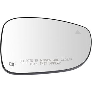 TRQ Passenger Side Mirror Glass Heated Blind Spot Indicator Convex Compatible with 2017-2024 Chrysler Pacifica 2020-2024 Chrysler Voyager CH1325135