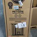 Carlson 36" Extra Tall Walk Through Dog Gate for Doorways & Bottom of Stairs, Metal Pet Gate with Small Pet Door, Expands 29.536.5, Black