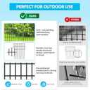 25 Panels Garden Fencing Animal Barrier, 17in (H) X 27ft (L) Dog Dig Fence Barrier, 1.25in Gap Rustproof Metal Stakes Decorative Garden Fence, Ground Defense Border Fence for Outdoor, Yard, Patio